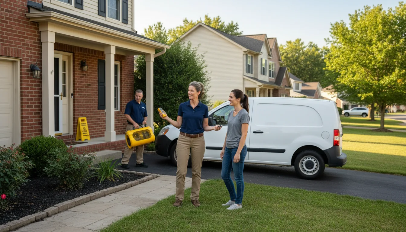 Water restoration image for Dehumidification And Cleanup Services in Gilchrist, TX